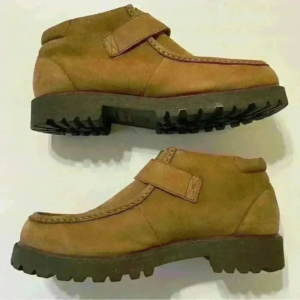 Skechers Mens Regulators Takeover Strap Loafers Wheat Tan Leather Size 10.5